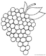 lamina para colorear dibujos del oto&ntilde;o. uvas, fruta de oto&ntilde;o